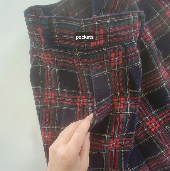 Charter Club Corduroy Scottish Plaid Cotton Pants Size 12 - Picture 9 of 12
